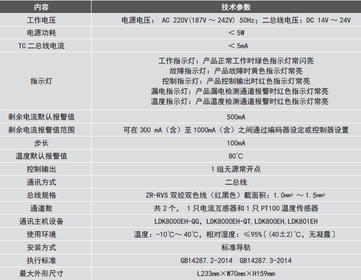 LDT9104EH組合式<a href=http://m.hxydcho.com/dianqihuozai/ target=_blank class=infotextkey>電氣火災(zāi)監(jiān)控</a>探測(cè)器參數(shù)